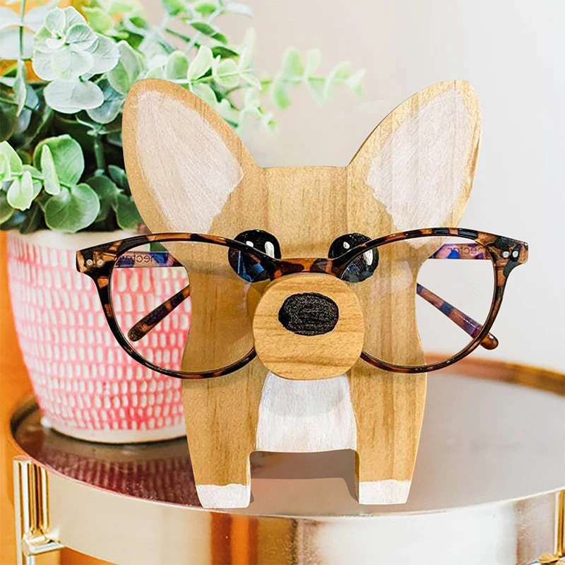 贅沢品 Dog Glasses Holder Stand Puppy Frame Christmas Gift Cute Pet