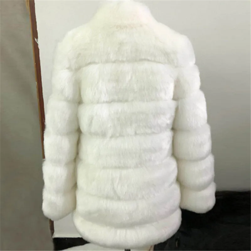 Женское пальто из искусственного меха, Женское зимнее теплое мягкое женское толстое плюшевое пальто размера плюс, верхняя одежда, женское повседневное пальто, Женское пальто - Цвет: Белый