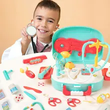 16 шт./компл. ролевые игры Доктор наборы игрушечных конструкторов для детей ролевые игры дом игрушки набор моделирования медицинский ящик для инструментов с светильник музыкальный подарок для детей