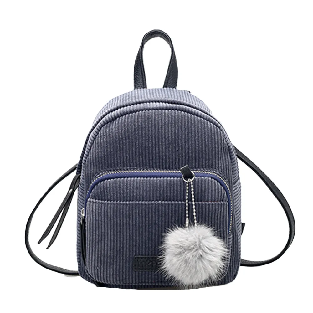 

Women Backpack School Bags for Teenage Girls Women Leather Backpacks Schoolbags Travel Shoulder Bagpack Rucksack Fur Ball#L5%