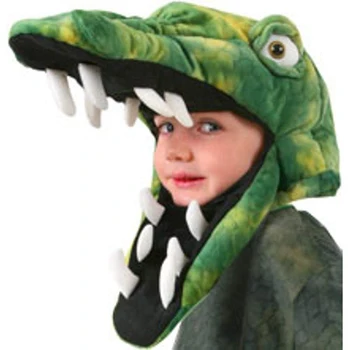 

Childs Crocodile Hat Dinosaur Deluxe Carnival Costume Fun T-rex Halloween Party Child Kids Boys Matching props Clothes accessori