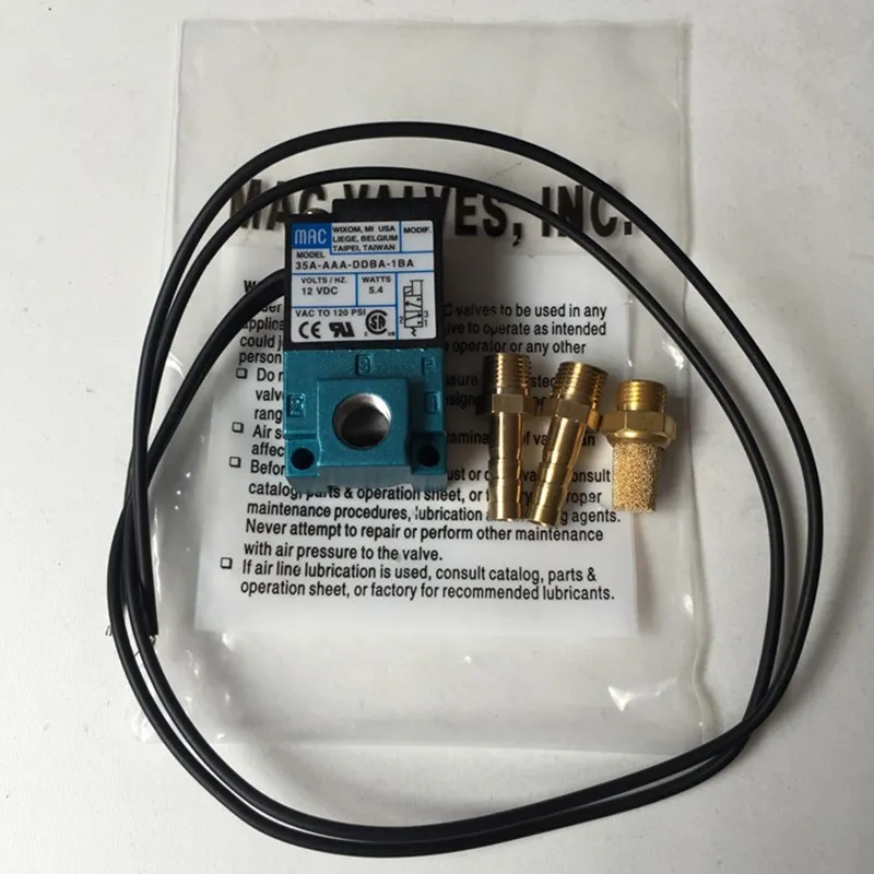 12v MAC 3 Port Electronic Boost Control Solenoid Valve 35A-AAA-DDBA-1BA 5.4W with brass kits control valve