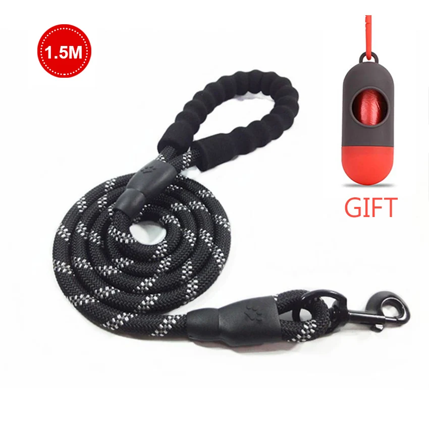 Strong Dog Leashes Reflective Durable Dog Leads Rope with Soft Padded handle Dog Walking Training Leash 0.5M 1.5M 