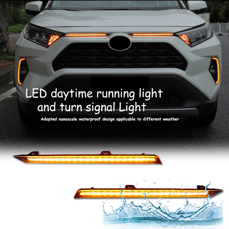 Ÿ RAV4  LED ְ , ڵ  ĵ Ʈ Ŀ , DRL 2019 2020 2021  õ
