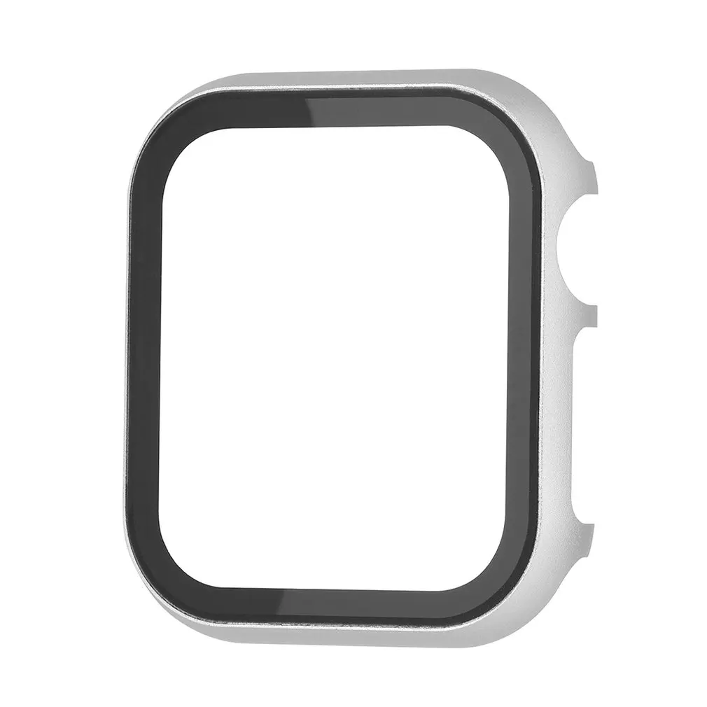 Metal Case+ Tempered Glass Film For Apple Iwatch Stainless Steel Material Lightweight And Flexible Items - Цвет: silver