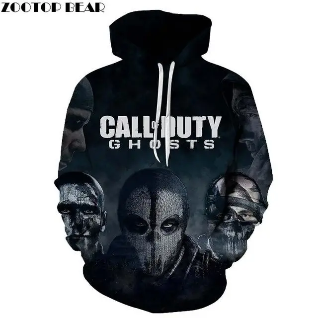 Call Duty fantasmas hombres suter sudadera, уличная одежда, спортивный костюм, мода, манга, Ларга,, топы, vender chndales hombres ZOOTOP oso - Color: AFKH3357