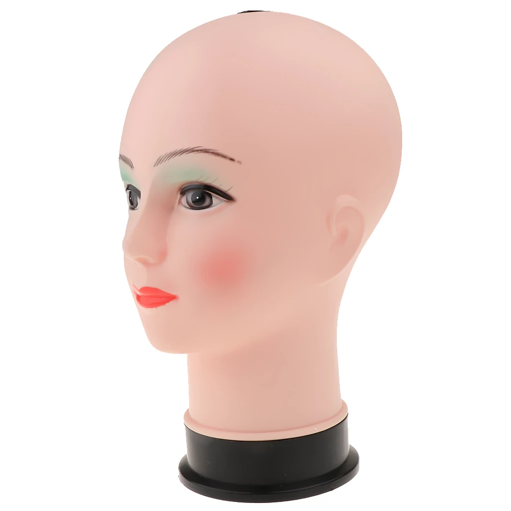 Bald Female Mannequin Head Model for Wigs Making Scarf Hat Cap Glass Display Wig Head Holders Storage Rack Bald Female Mannequin Head Model for Wigs Making Scarf Hat Cap Glass Display Wig Head Holders Storage Rack