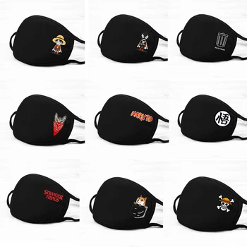 

Never Give Up Naruto Women Unisex Masks High Quality Windproof Anti-dust Reusable Masks Female Washable Reusable Mouth Muffle