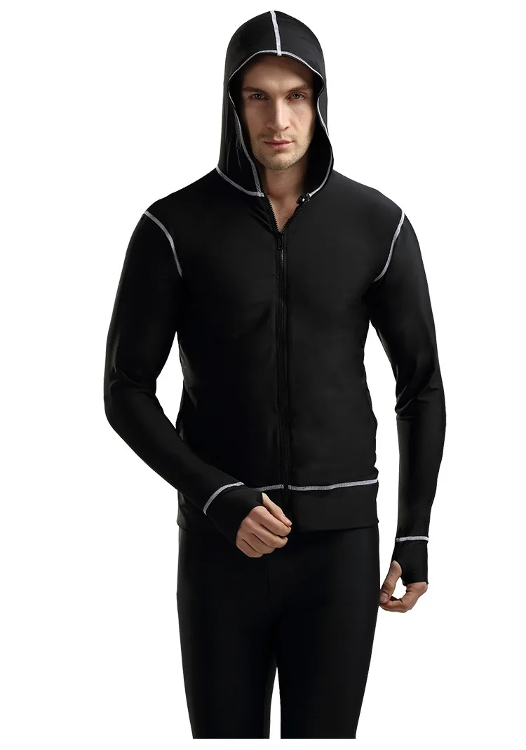 

2017 Zipper Pullover Thin Surfing Outdoor Sports Diving Swimming Sun-resistant Men Split Type Tops Surfing Suit