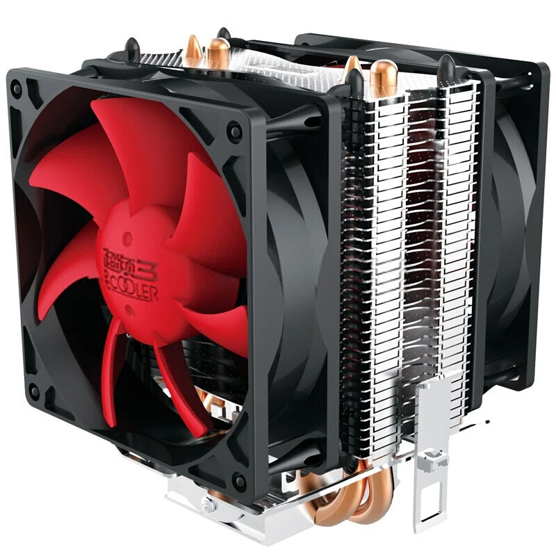 Pccooler 2 Heatpipe CPU кулер двойной 80 мм тихий охлаждающий вентилятор для intel LGA 775 1150 1151 1155