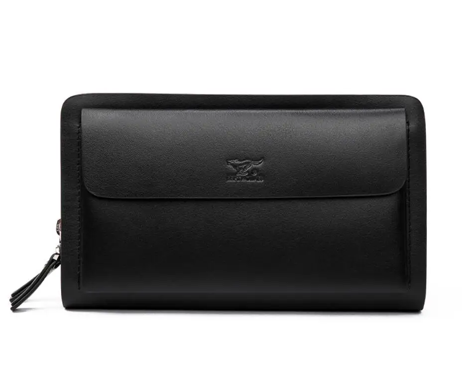 Septwolves Man long purse genuine leather wallet male Small handbag fashion brand large capacity new handbag