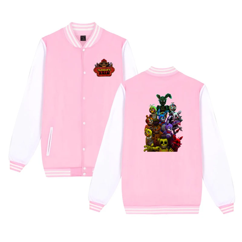 baseball jacket 11 Коллекция года, одежда для малышей «пять ночей с Фредди» бейсбольные куртки для маленьких девочек и мальчиков, пальто Детская верхняя одежда, весенне-осенний Детский свитер - Цвет: baseball jacket 11