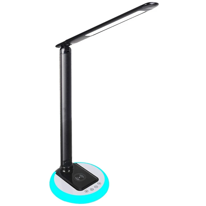 

BMBY-Modern Led Desk Lamp With Wireless Charger,Color Changing Lamp With Usb Port, Office Desk Lamp For Study/Work,3 Lighting Mo