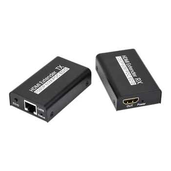 

HOT-HDMI Extender 60M 1080P High-Definition Network Transmitter HDMI Single Network Cable Extender (EU Plug)