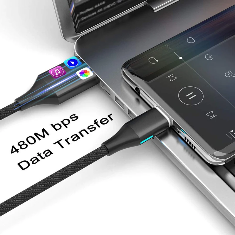Магнитный кабель CANDYEIC 3A для быстрой зарядки Huawei Mate 30 OnePlus 7T OPPO Reno Ace vivo NEX 3 зарядное