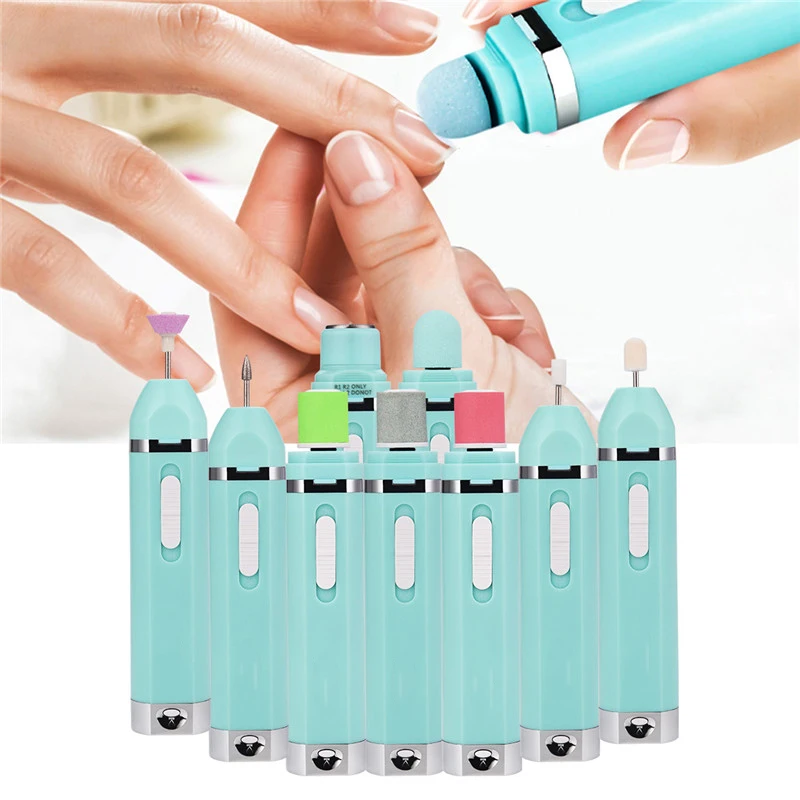 Electric Nail Drill Machine Manicure Set Pedicure Nail Drill File Gel Remove Polishing Tools Portable Equipment 9in1