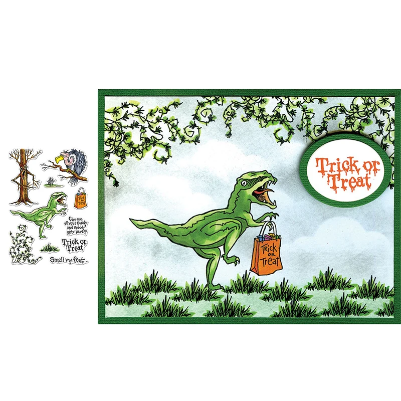 

Halloween Creature Trick or Treat Clear Stamps for DIY Scrapbooking Crafts Cards Decor Transparent Stempels New Silicone Seal