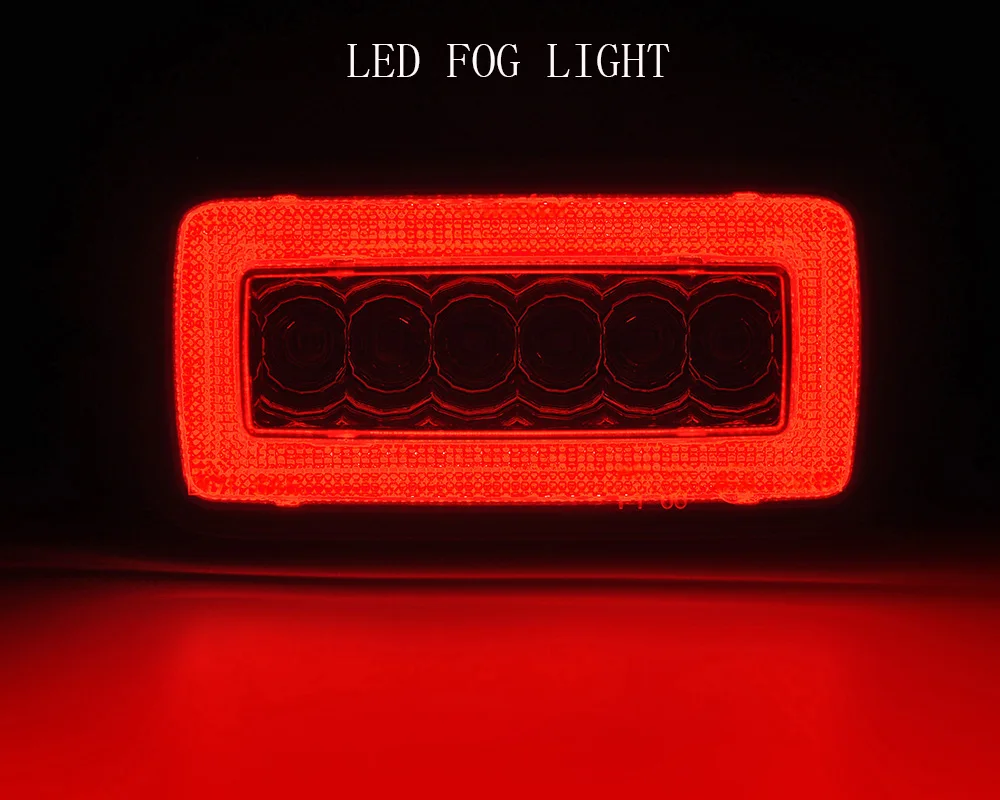  Red/Smoked G class w463 rear bumper LED liights for G wagon G350 G500 G63 G65 rear bumper led fog l - 4000420298529