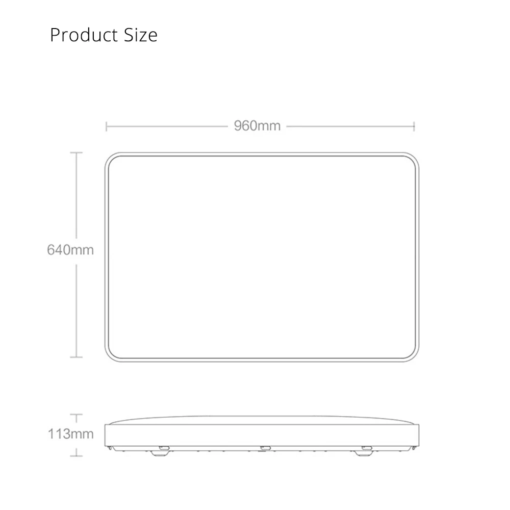  Xiaomi mijia Yeelight Smart Ceiling Pro Light Square LED 96x64cm Plus lamp Voice / Mi home APP Cont - 4000078627566