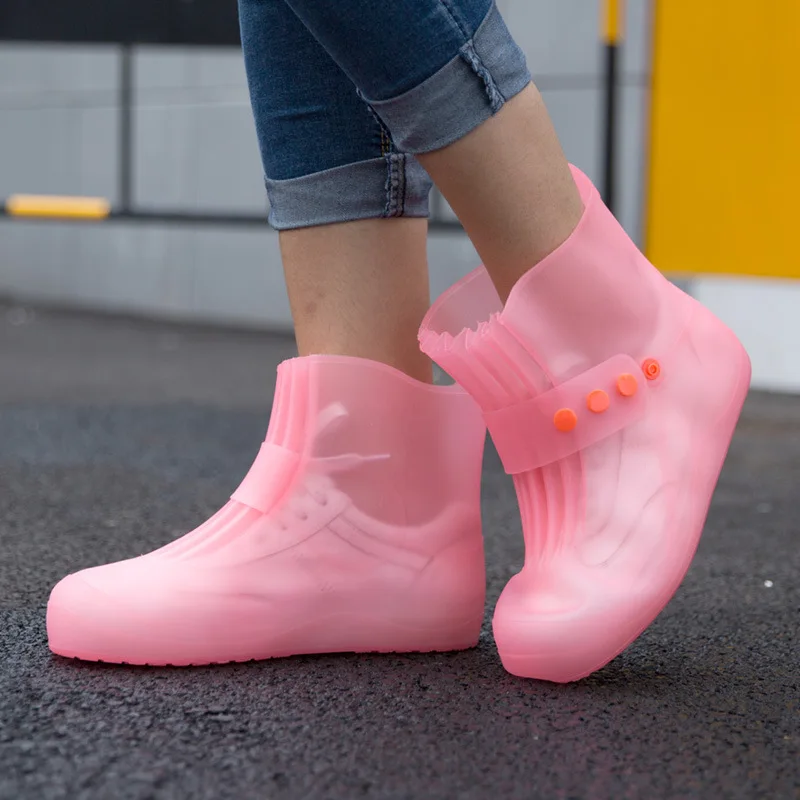 

2019 Waterproof Shoe Covers Indoor Outdoor Rain Reusable Overshoes PVC Rainboots Protector Shoes Accessories Dust Cover SH09141