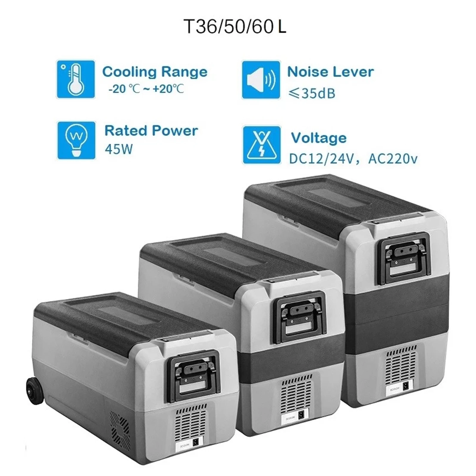 Portable Freezer 12 Volt Refrigerator Fridge For CarRV Van Vehicle Boat