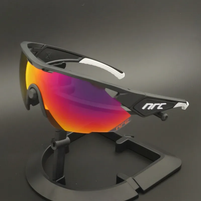 Полноцветные велосипедные очки с 1 линзой для мужчин и женщин, спортивные очки для езды на велосипеде, уличные спортивные велосипедные очки, солнцезащитные очки для езды на велосипеде - Цвет: NR-XN-01