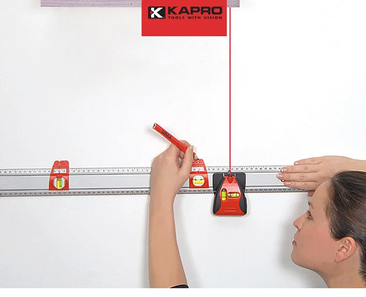 KAPRO Laser Level Marking Ruler With Bubbles High Precision Laser Line 6m Level Ruler 60cm 80cm Spirit Level Measuring Tools (2)