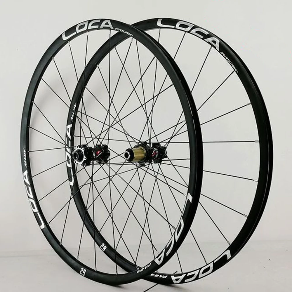 Pasak Mtb Wheelset 26 27.5 29er 700c Road Wheels Thru Axle F15*100 R12*142mm Disc Brake 24 Holes Sand Blasting Schrader Valve