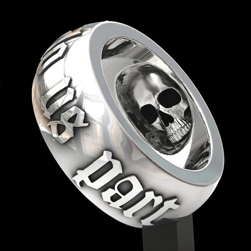 Мужские и женские кольца в стиле хип-хоп, панк, микро проложенный CZ камень, серебряные кольца, вечерние кольца в стиле рок для мужчин и женщин, ювелирные изделия Z3M077 - Цвет основного камня: M419