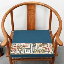 Лоскутное жаккардовое винтажное утолщенное сиденье Подушка китайский обеденный стул кресло противоскользящее сиденье Подушка хлопок белье подушки сиденья