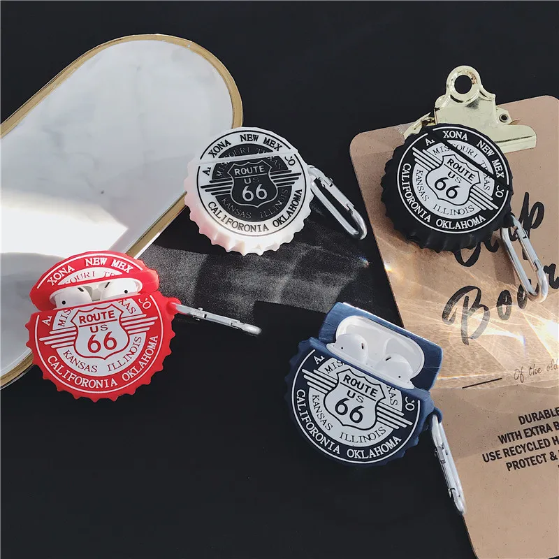 

Fashion Beer Cap Case For Apple Airpods 2 Funny Bluetooth Earphone Protective Cover For Airpods Silicone Accessories Headphones