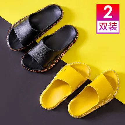 

Buy 1 Take 1 Sandals Women's Household Summer Bathroom Anti-slip Home Soft-Sole Couples 2019 New Style Outer Wear Slipper Men's