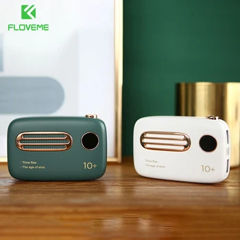 

FLOVEME Retro Power Bank External Battery LED Display 10000mAh PowerBank For Xiaomi Mi Vintage Portable Charger Radio PoverBank