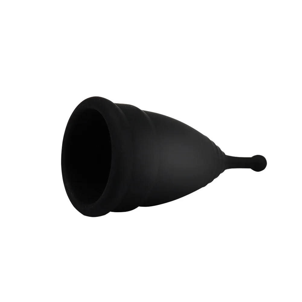 Black Folding Women's Menstrual Cup Women's Menstrual Period Anti-Side Leakage Silicone Menstrual Cup Personal Hygiene Products