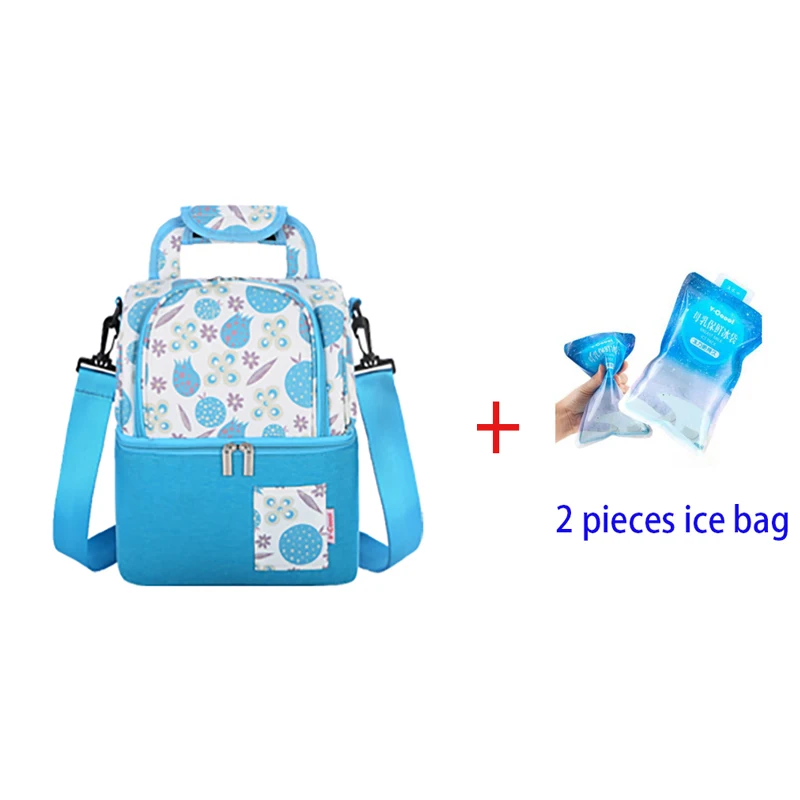 blue and filler V-Coool 2-Слои Модная одежда для детей, Детская Мода Бутылка сумка для подгузников, дорожный рюкзак для беременных мессенджеры молока сохранение свежести сумки-холодильники ДРВ - Цвет: blue and filler
