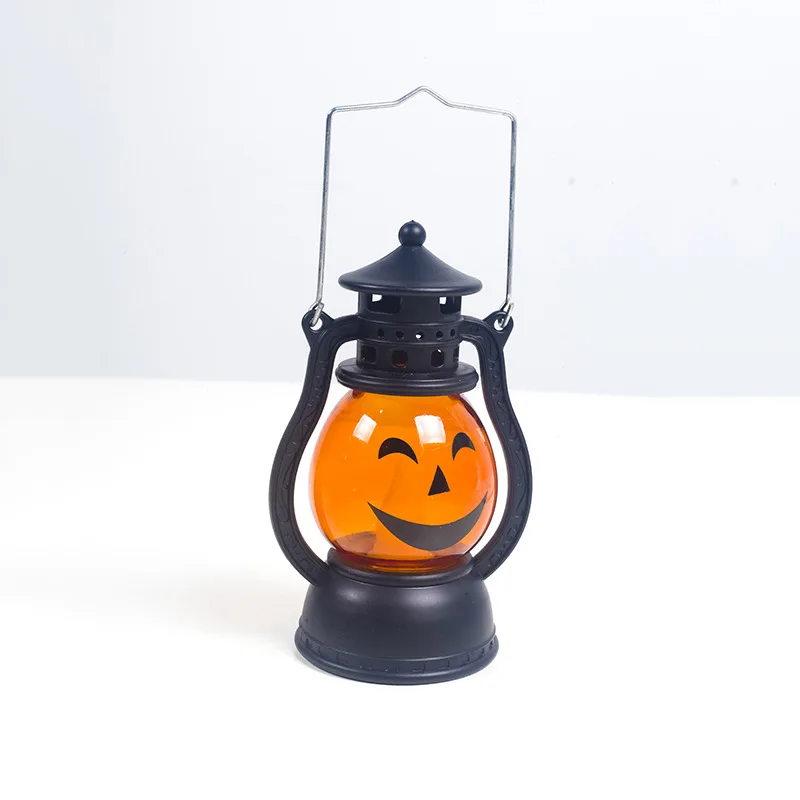 Halloween Pumpkin Lanterns Hanging Oil Lamp Wind Light Dazzling Toys for Halloween Decor Haunted House Decoration