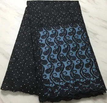 

African cord lace fabric with stone high quality guipure lace fabric 5yards embroidered nigerian lace fabric for wedding PL31294