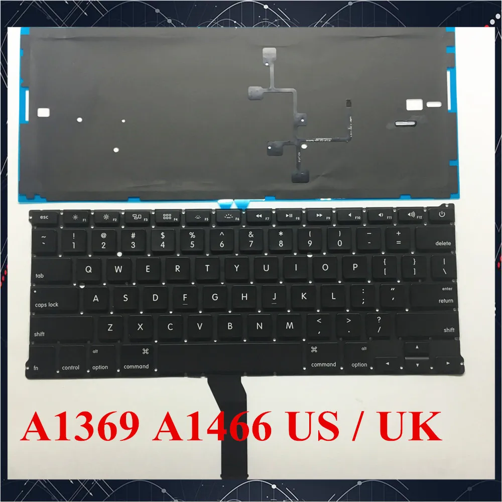 

New For Apple Macbook Air 13" A1369 A1466 US UK keyboard Backlight English MD231 MD232 MC503 MC504 2011-2017 Years Fully Tested