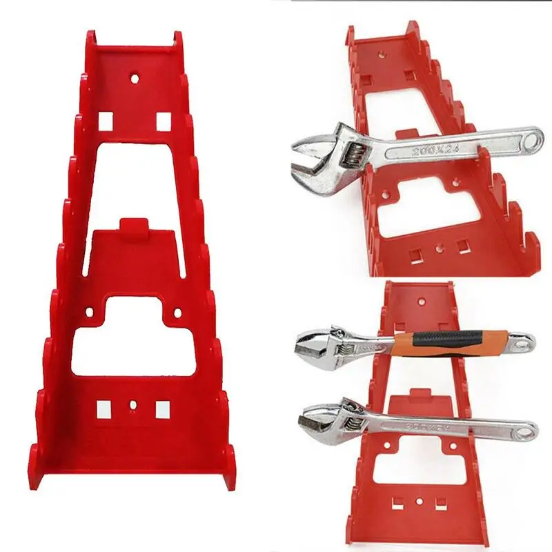 tool pouch belt Tool Organizer Wrench Spanner Sorter Holder Wall Mounted Organizer Tool Storage Plastic Tray Rack Socket Storage Tools Rack  Hot small tool chest