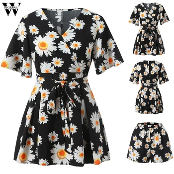 

Womail Two Piece Set women Summer Casual V Neck dress tee Top and Shorts Set Street Sexy Shorts 2 Piece for Women Outfit Holiday