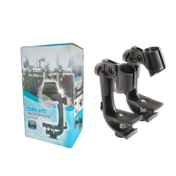 

2 pcs/lot Mic Holder Clip Adjustable Shockproof Drum Clip Mic Rim Snare Mount Clamp Holder Grooves Gear Studio Stand