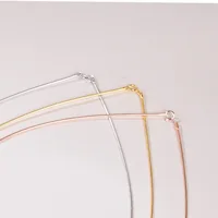 Véritable véritable pur solide 925 collier en argent Sterling pour les femmes Punk Rock or Rose serpent chaînes bijoux femme colliers tour de cou 5