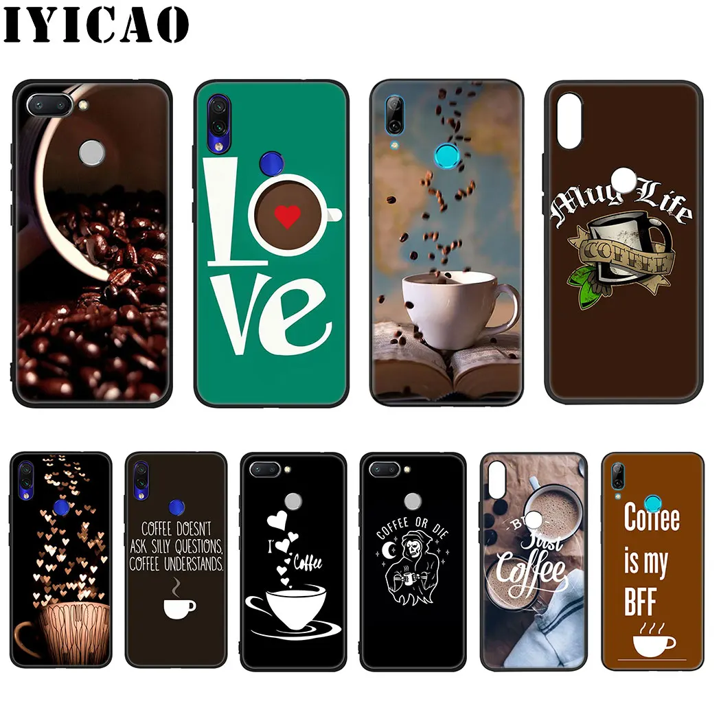 Books Coffee Love Art Soft Silicone Case for Xiaomi Redmi Note 5 6 7 8 Pro 4X 5A Prime TPU Cover |