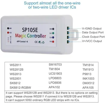 

SP105E Wireless Bluetooth Controller for LED Strip Pixel Module Panel Light DC5V-24V