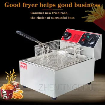 

Electric Fryer Commercial With Timer Thickening Multi-function Fryer French Fries Machine Single Cylinder Single Sieve Fryer