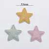 50Pcs/lot 33mm Padded Glitter Cloth Star Applique for DIY Hat Gloves Clothes Leggings Fabric Sewing Headwear Decor Patches L77 ► Photo 2/4