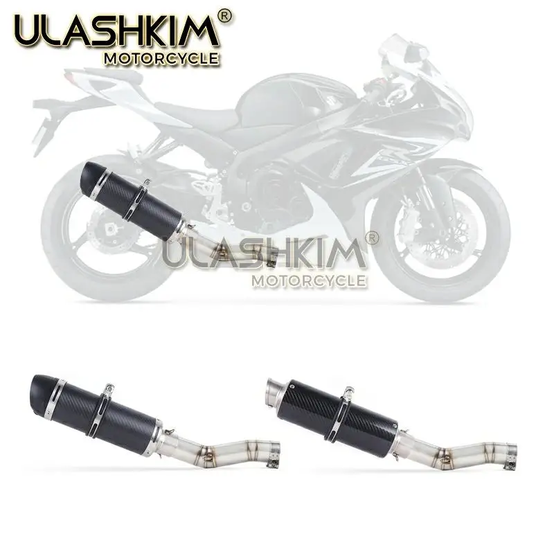 Motorcycle Full Exhaust Middle Link Pipe Slip On For Suzuki GSXR600 Gsxr700 Gsxr750 k7 GSX R700 R750 R600 GSXR 600 700 750