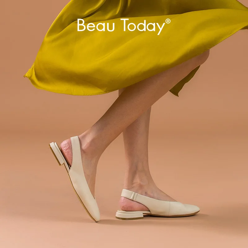 Босоножки BeauToday женские из натуральной кожи сандалии на плоской подошве с