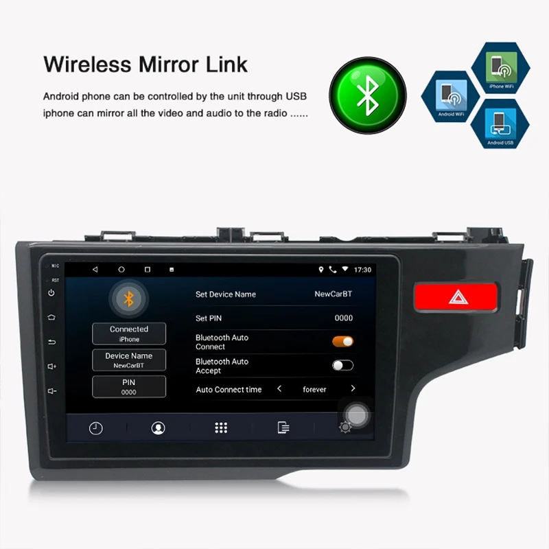 1 + 16G Android 8 автомобильный Радио мультимедийный плеер для Honda Fit Right Rudder 2014 2019