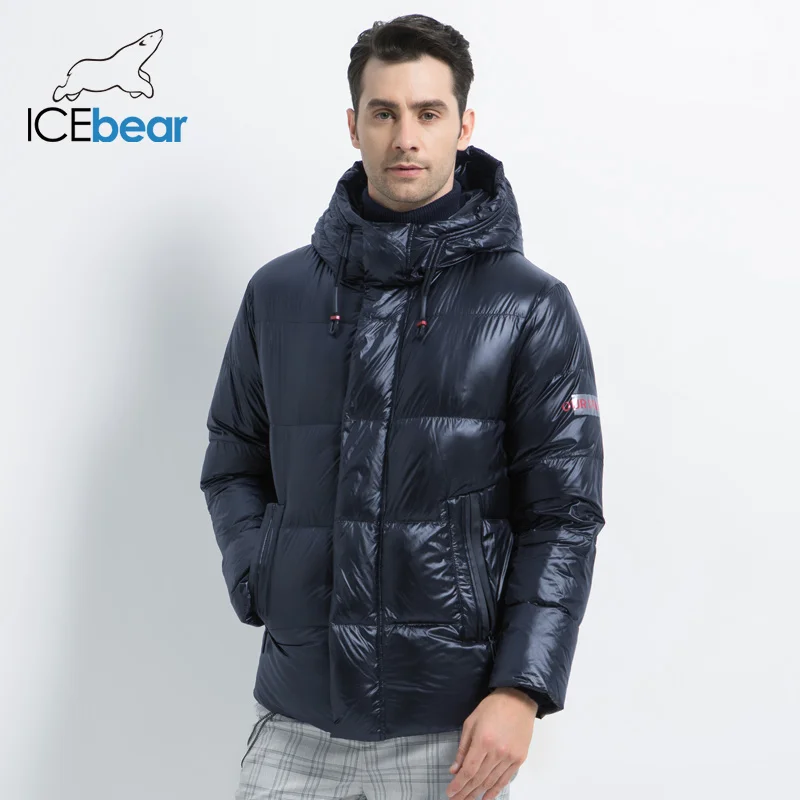 ICEbear зимний мужской пуховик стильный мужской пуховик Толстая Теплая мужская одежда брендовая мужская одежда MWD19867I